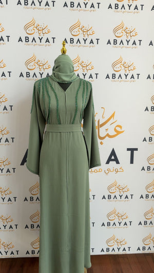 Layali Ramadan Collection: Sage Green Abaya