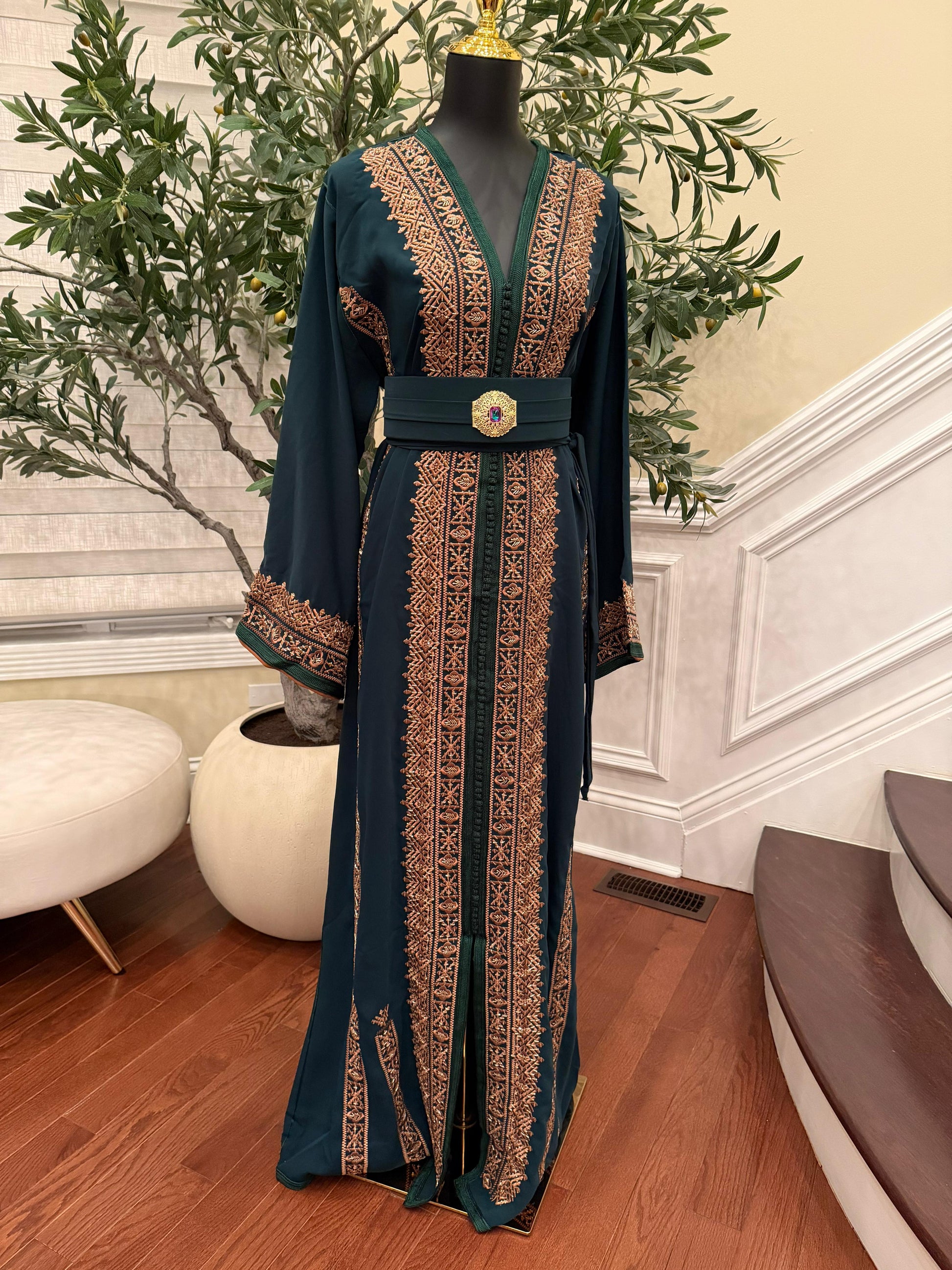 Golden Emerald Royale Kuftan