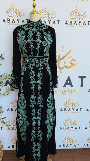 Elegant Black Tatreez Dress