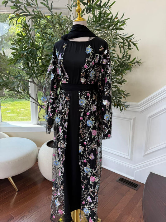 Twilight Bloom Abaya