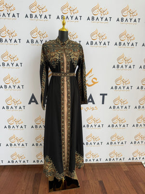 Elegant Black Tatreez Dress