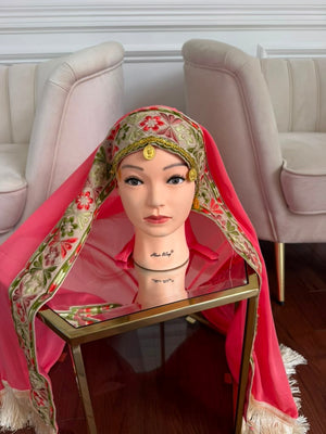 Pink Embroidery Elegance Khirka Shal
