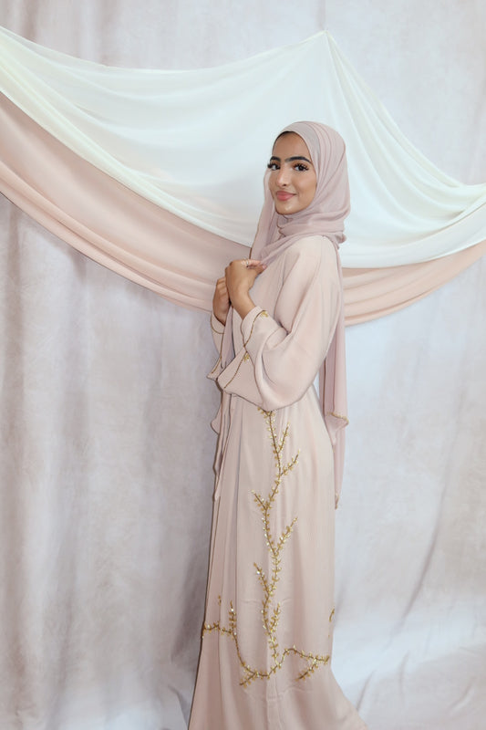 Blossom Cream Abaya