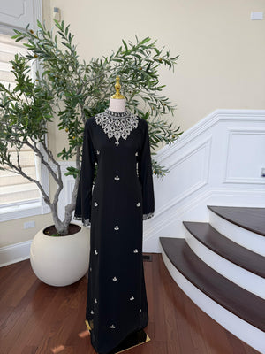 Black Radiance Beaded Kuftan