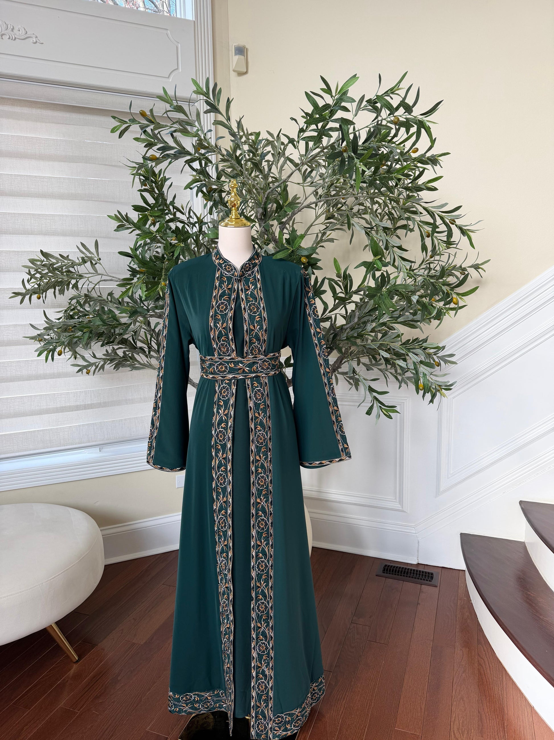 Green Tatreez Elegance Thobe
