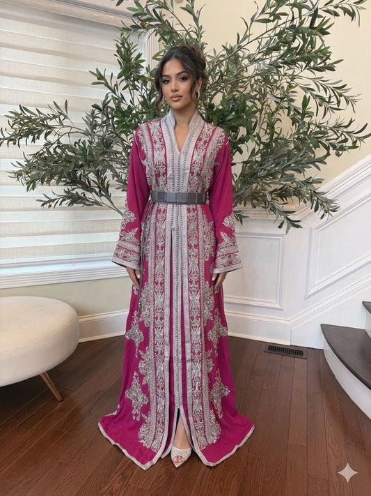 Royal Pink Silver Kuftan Essence