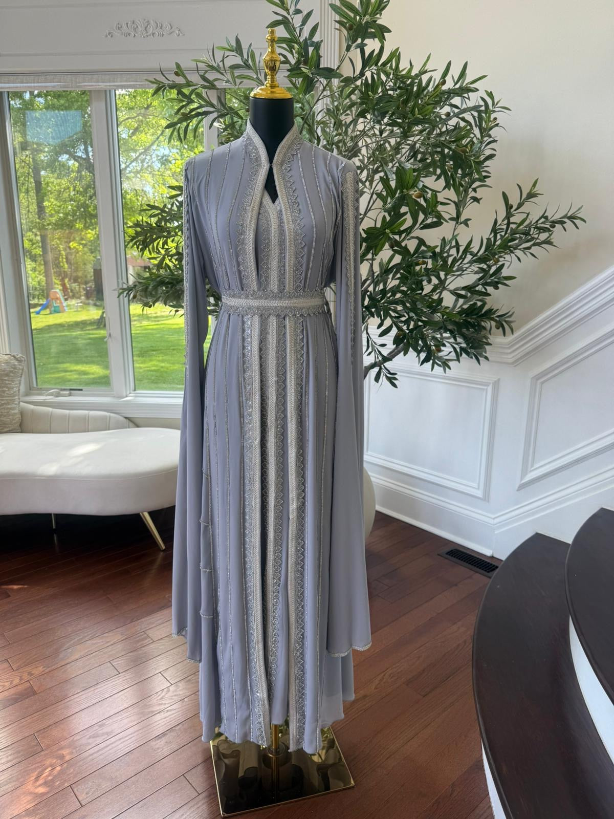 Elegant Baby Blue Kuftan