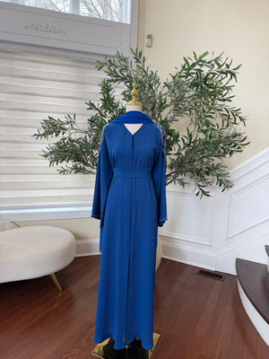Blue Sleeve Charm Essence Abaya