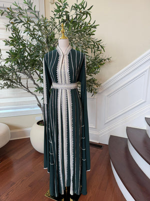 Green Silver Stone Essence Kuftan