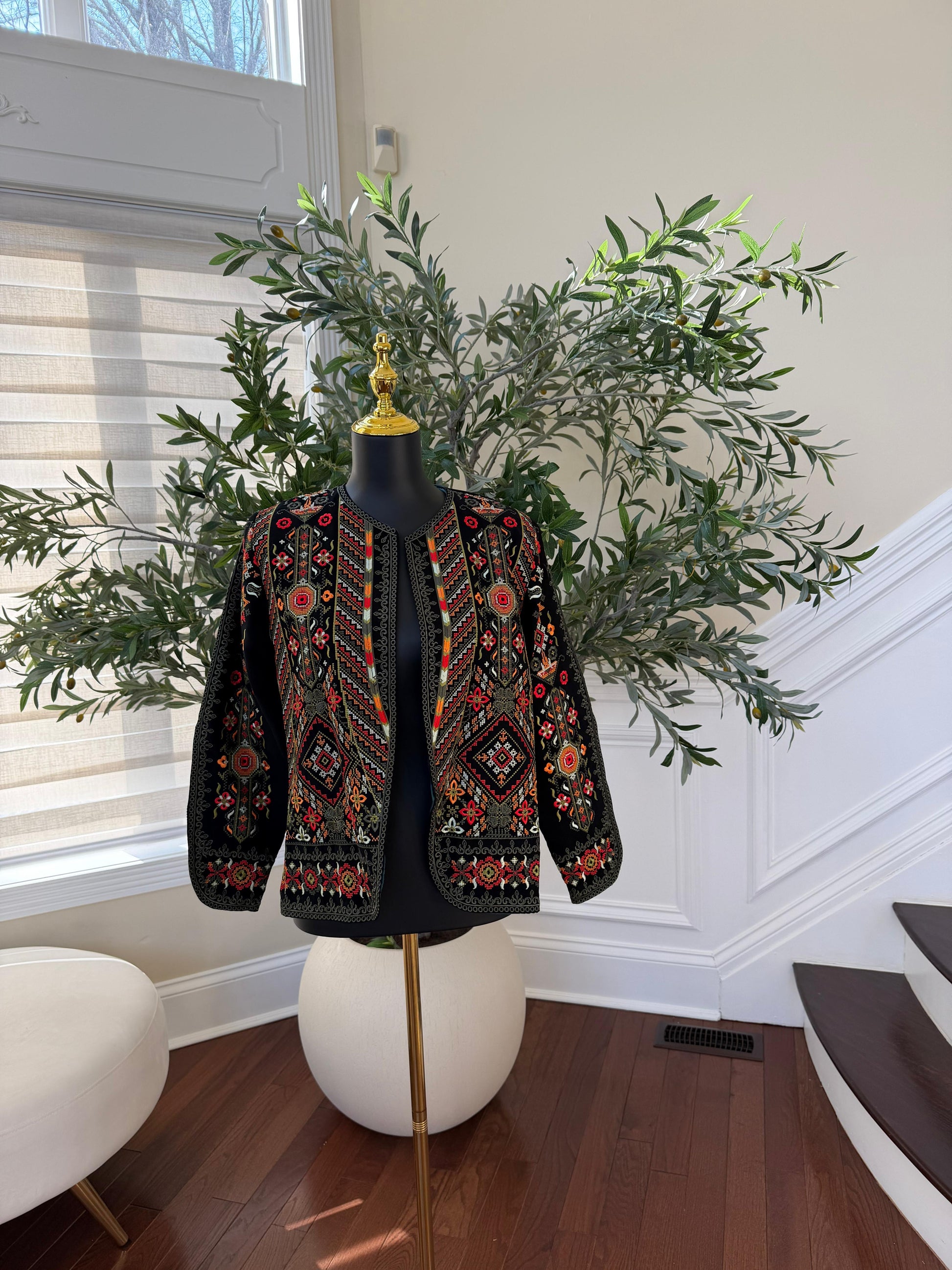 Heritage Luxe Green Embroidery Jacket