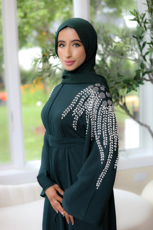 Emerald Stone Abaya