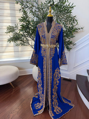 Blue Royale Beaded Kuftan