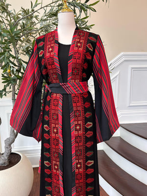 Black Two Piece Tatreez Traditional Majdalawi Thobe