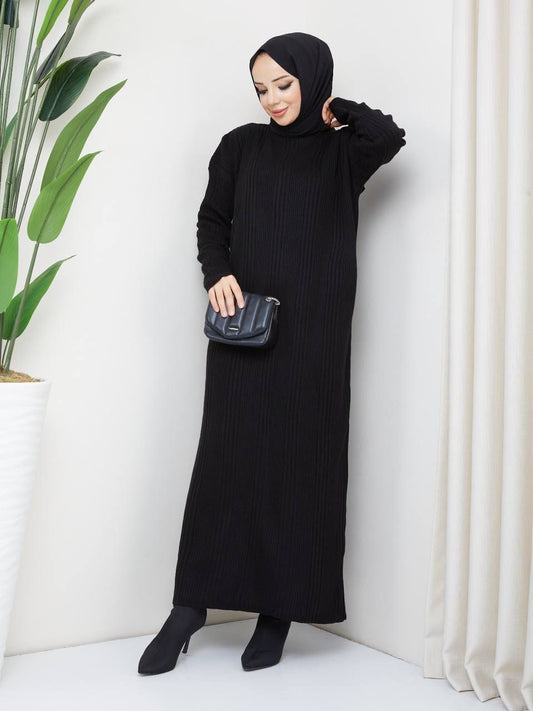 Black Long Dress #3257 *Belt not included*