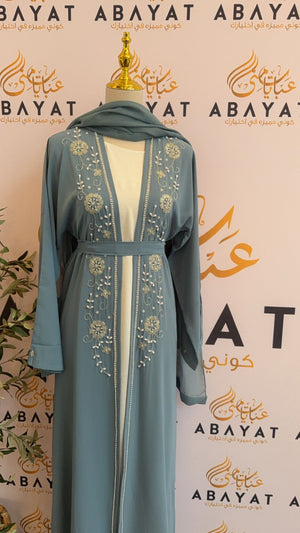 Charming Blue Abaya