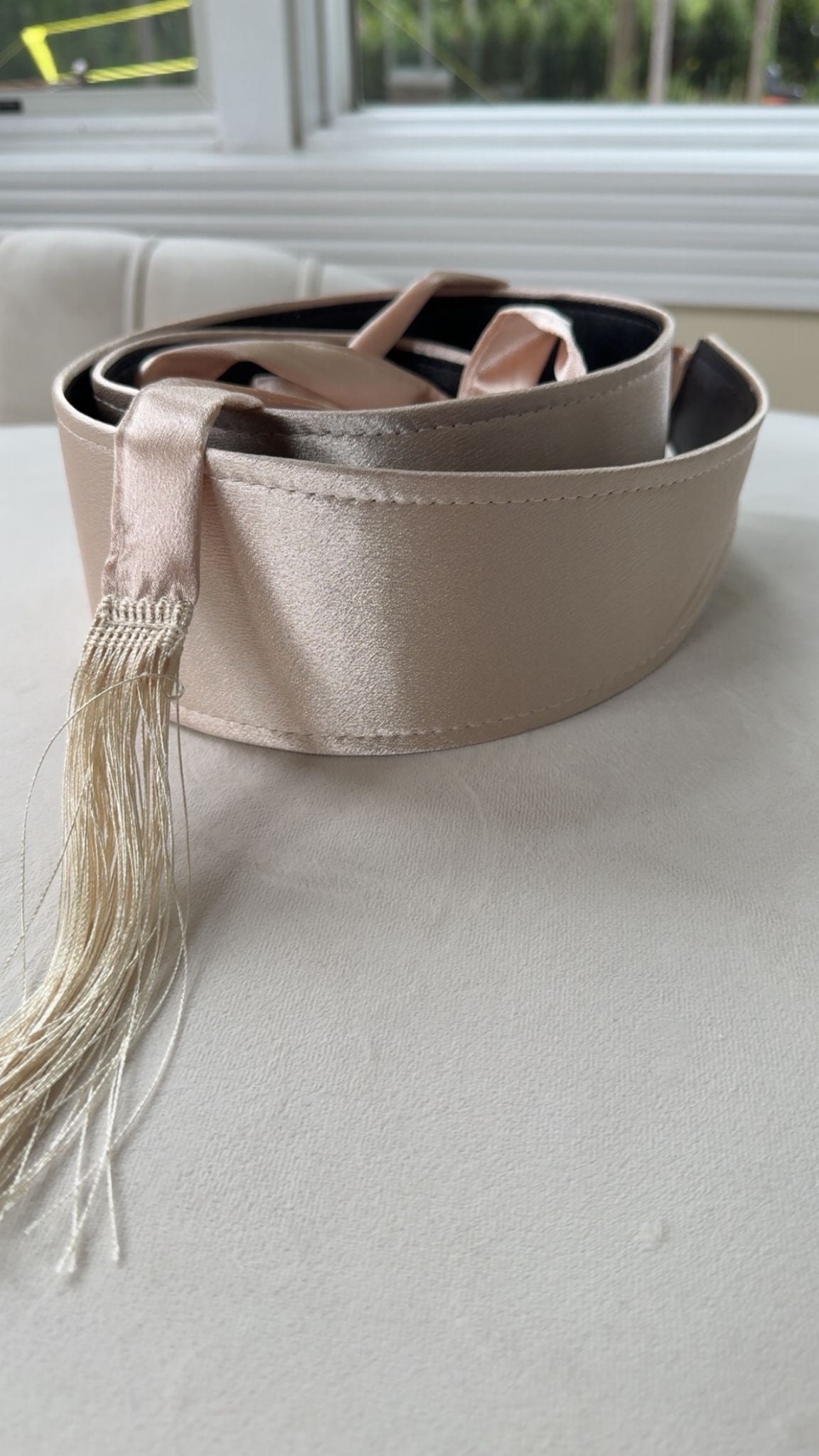 Cream Satin Belt
