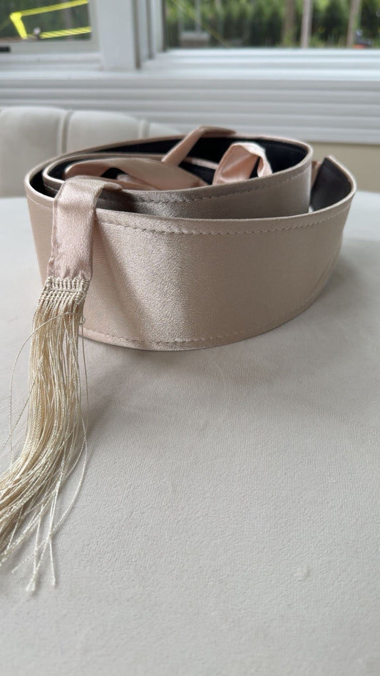 Cream Satin Belt