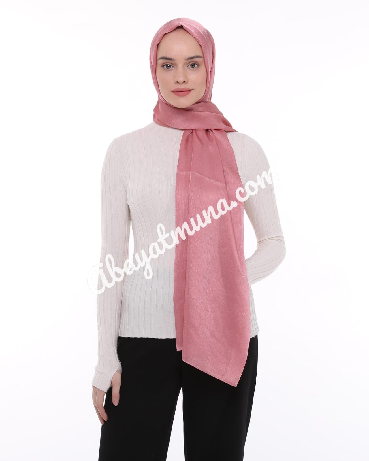 Pink Satin Hijab