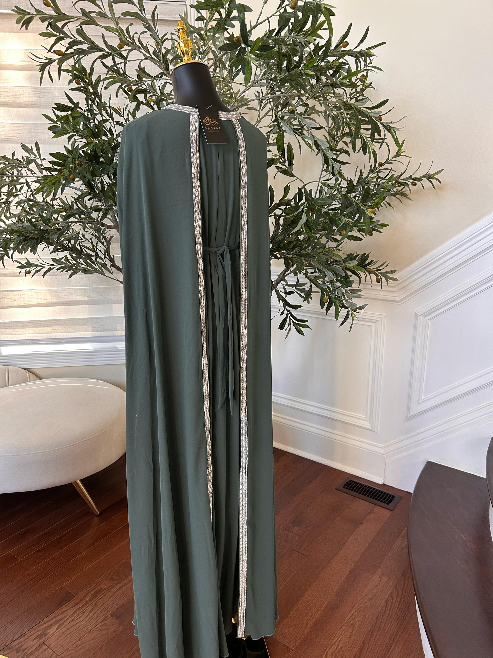 Emerald Green Royale Stone Beaded Kuftan