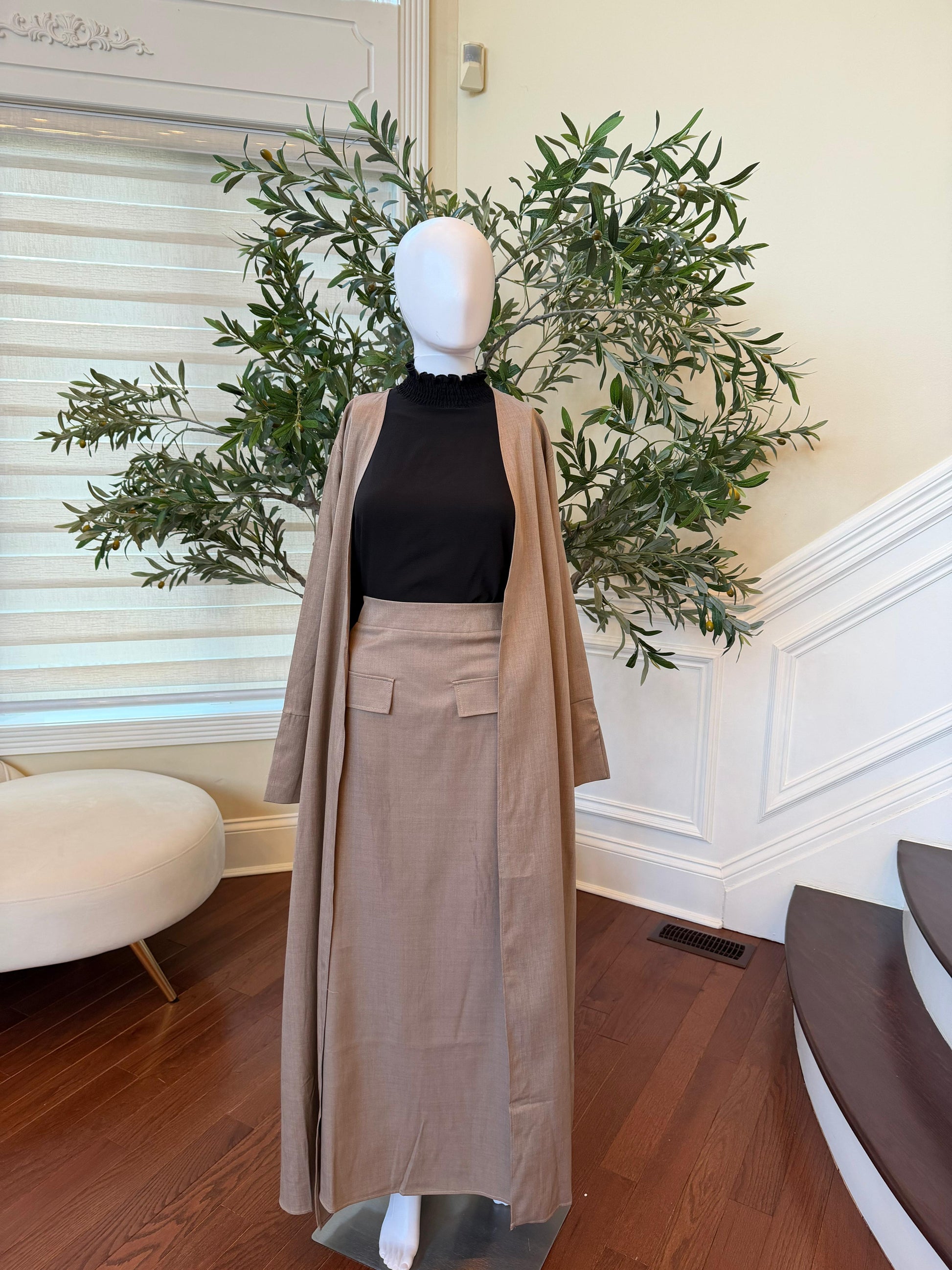 Modest Fashion Skirt & Cardigan Set