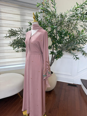 Rose Blush Sequin Abaya