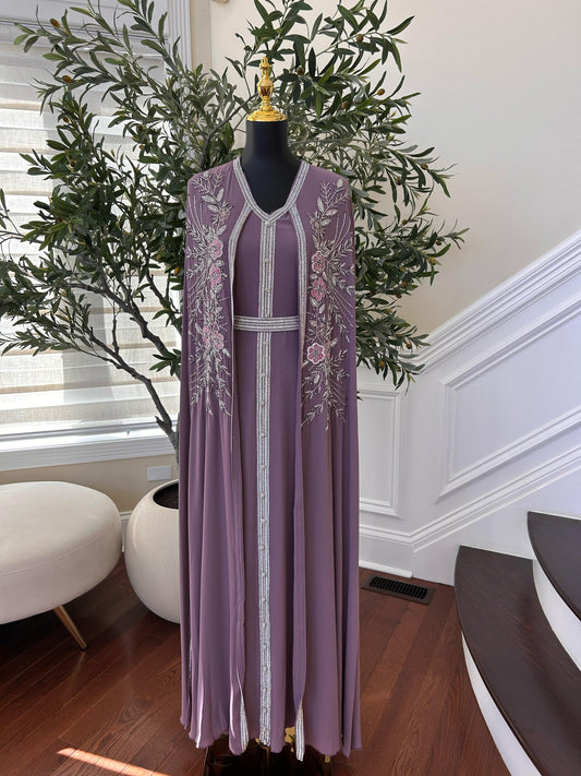 Liliac Charm Floral Kuftan