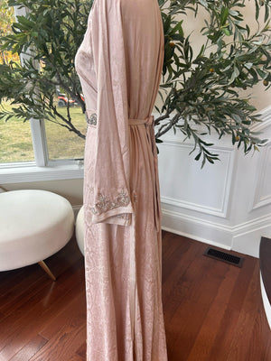 Soft Pink Elegance Beaded Kuftan