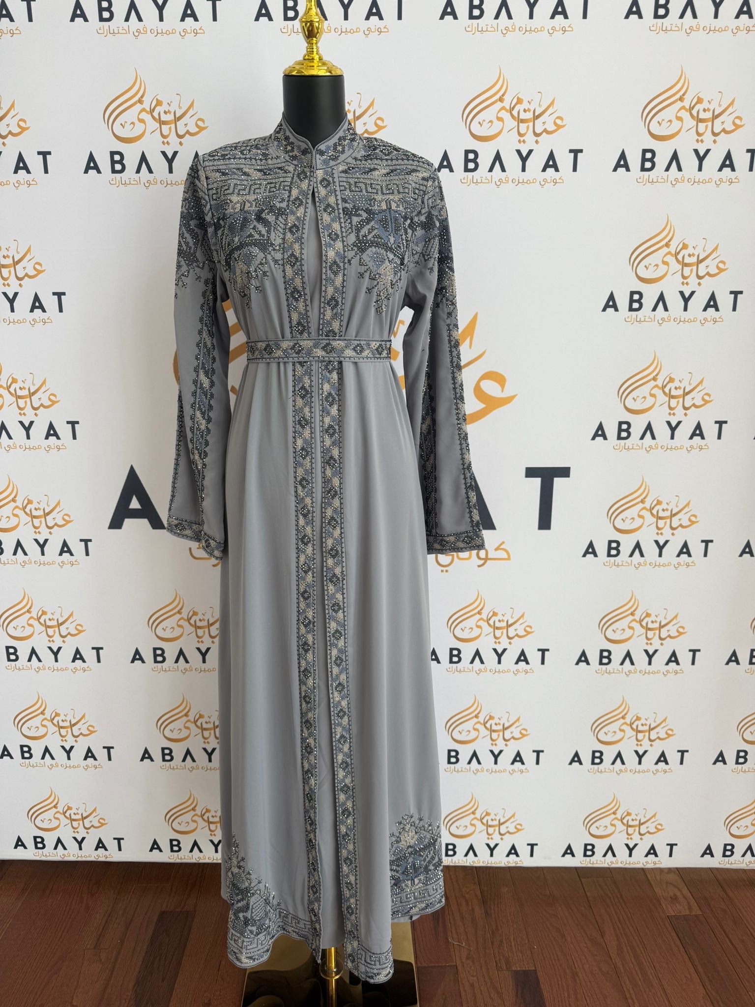 Elegant Blue Tatreez Dress