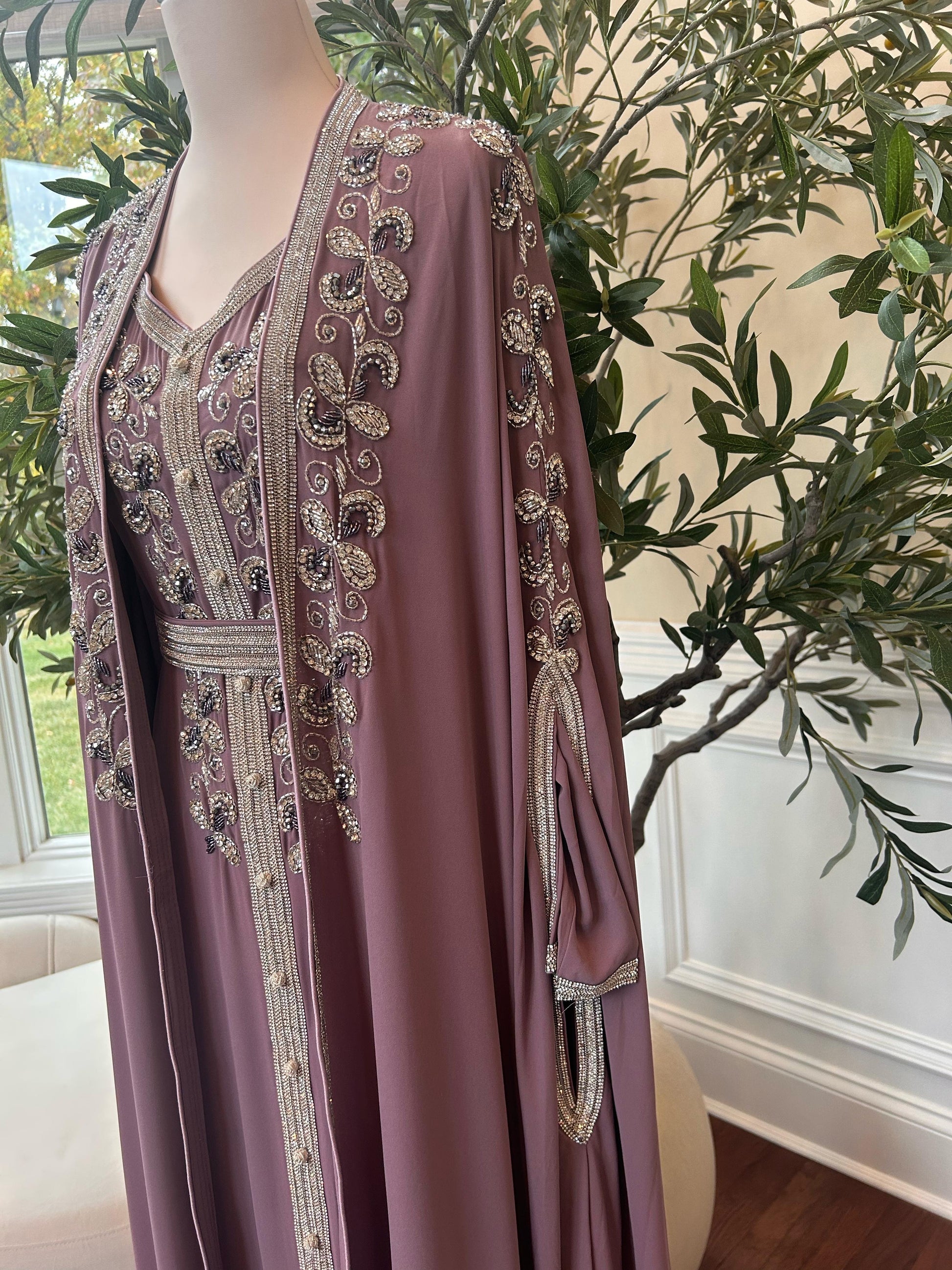 Purple Luxe Beaded Kuftan