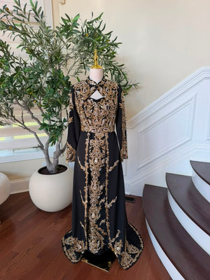 Black Beaded Elegance Royale Kuftan