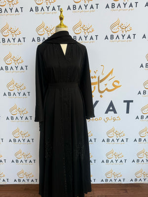 Black Beaded Abaya