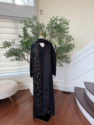 Black Floral Essence Abaya