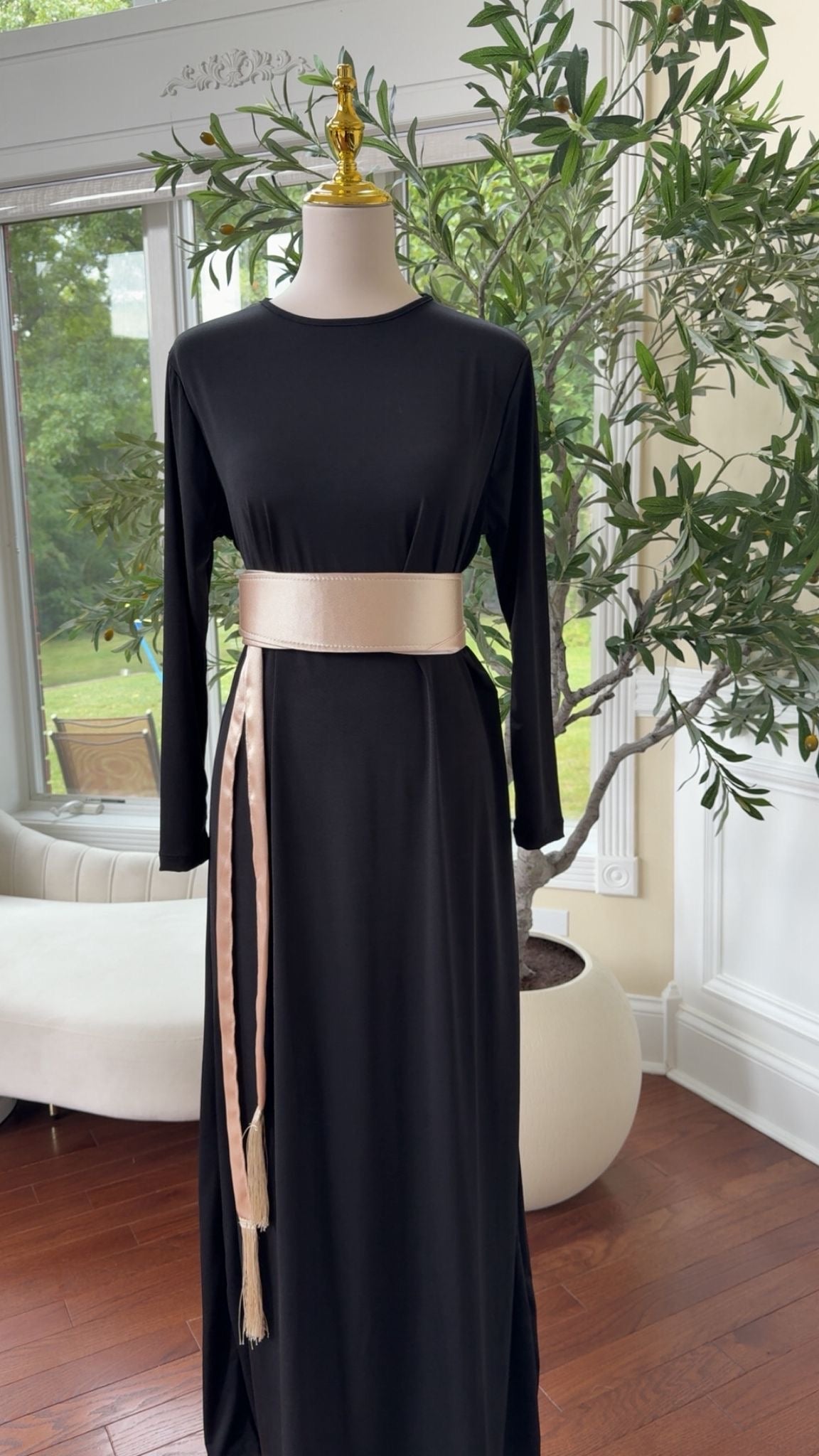 Cream Satin Belt