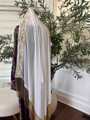 White/ Golden Khirka Shal Mandil