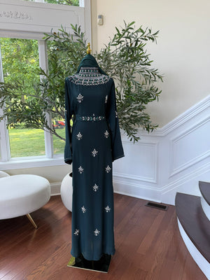 Green Stone Abaya