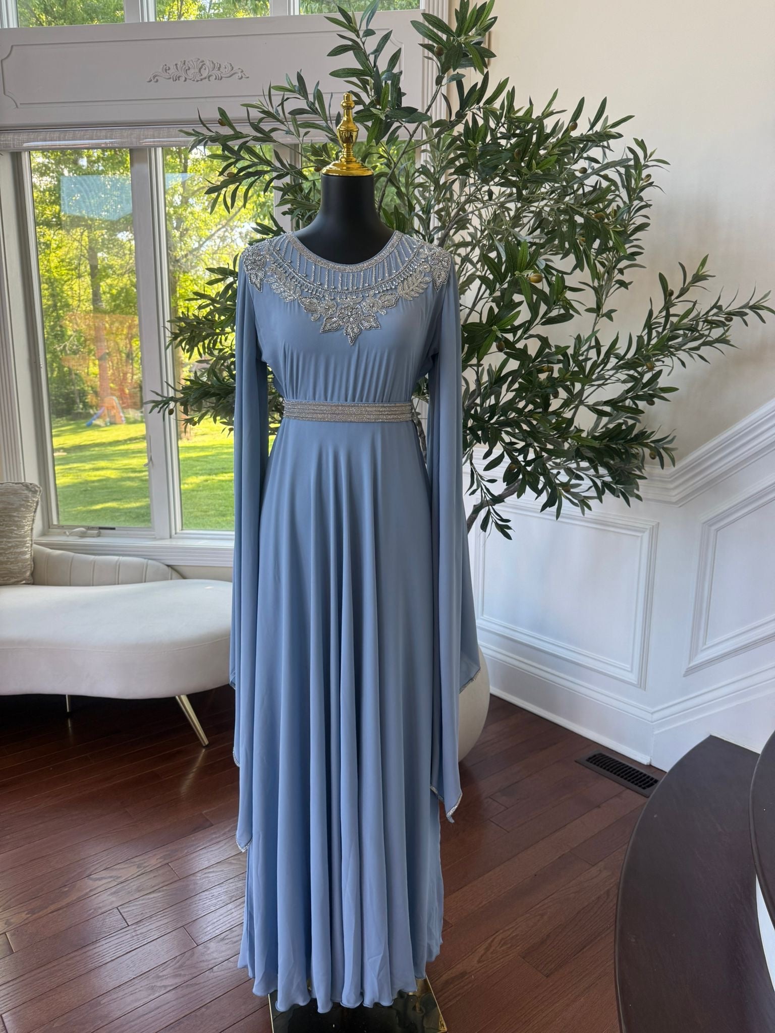 Luxury Baby Blue Kuftan