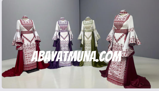 Modest Palestinian Thobe dress #9807