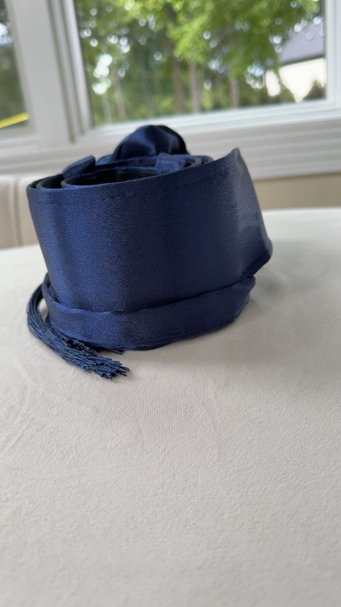 Blue Satin Belt