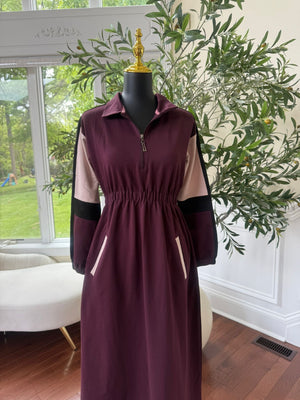 Burgundy Activewear Abaya