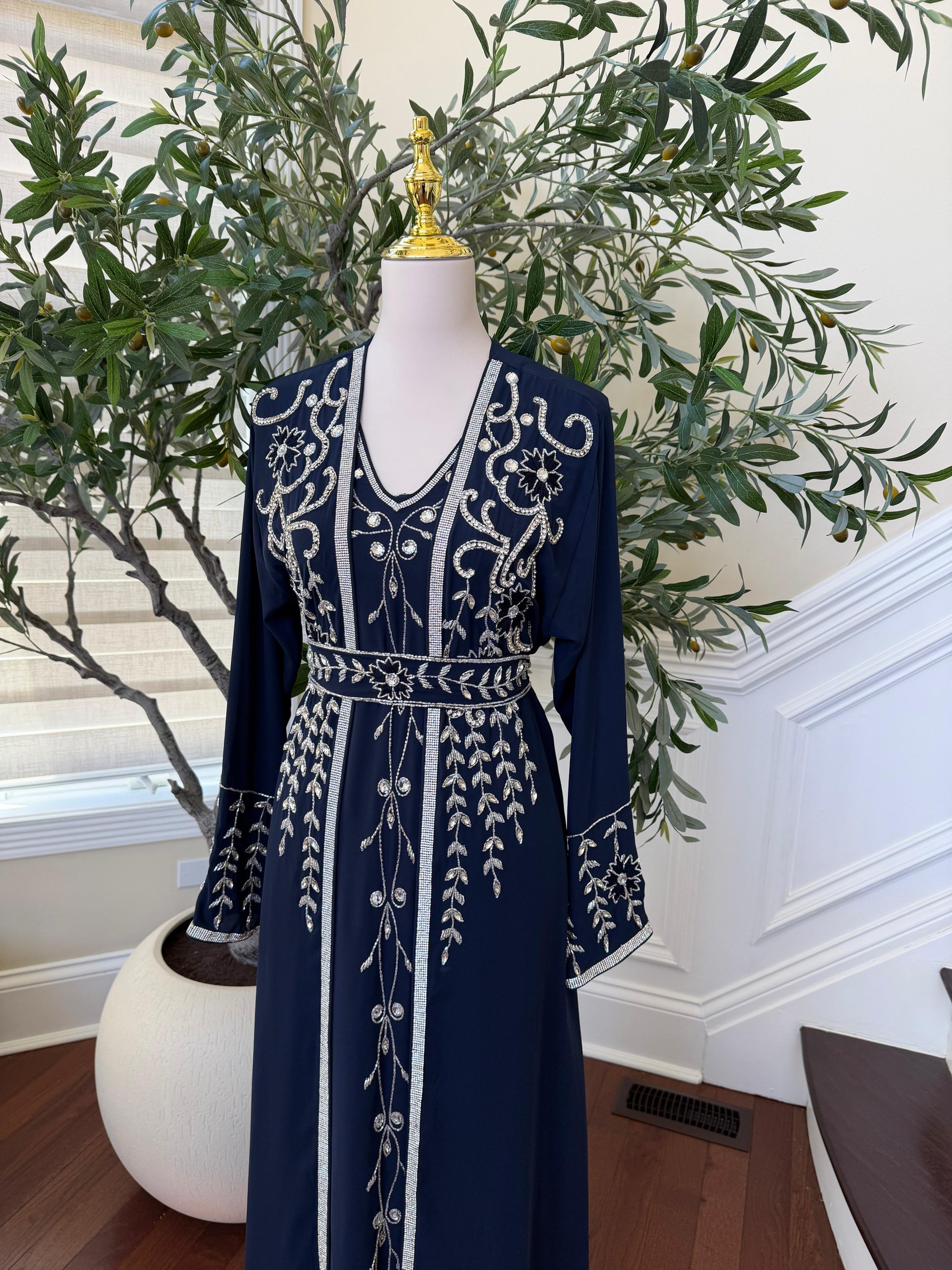 Blue Royale Beaded Kuftan