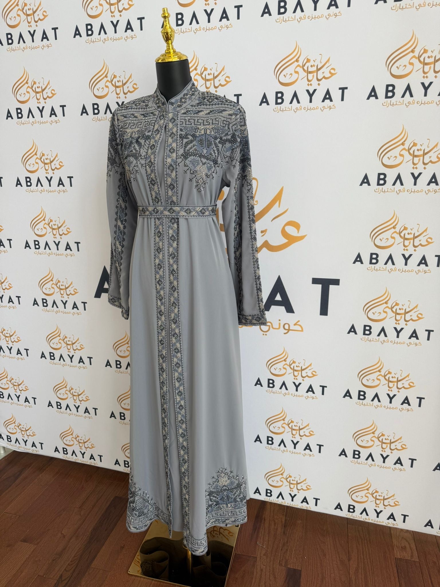Elegant Blue Tatreez Dress