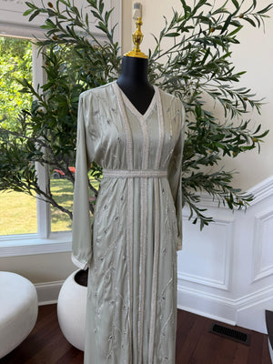 Elegant Olive Green Kuftan