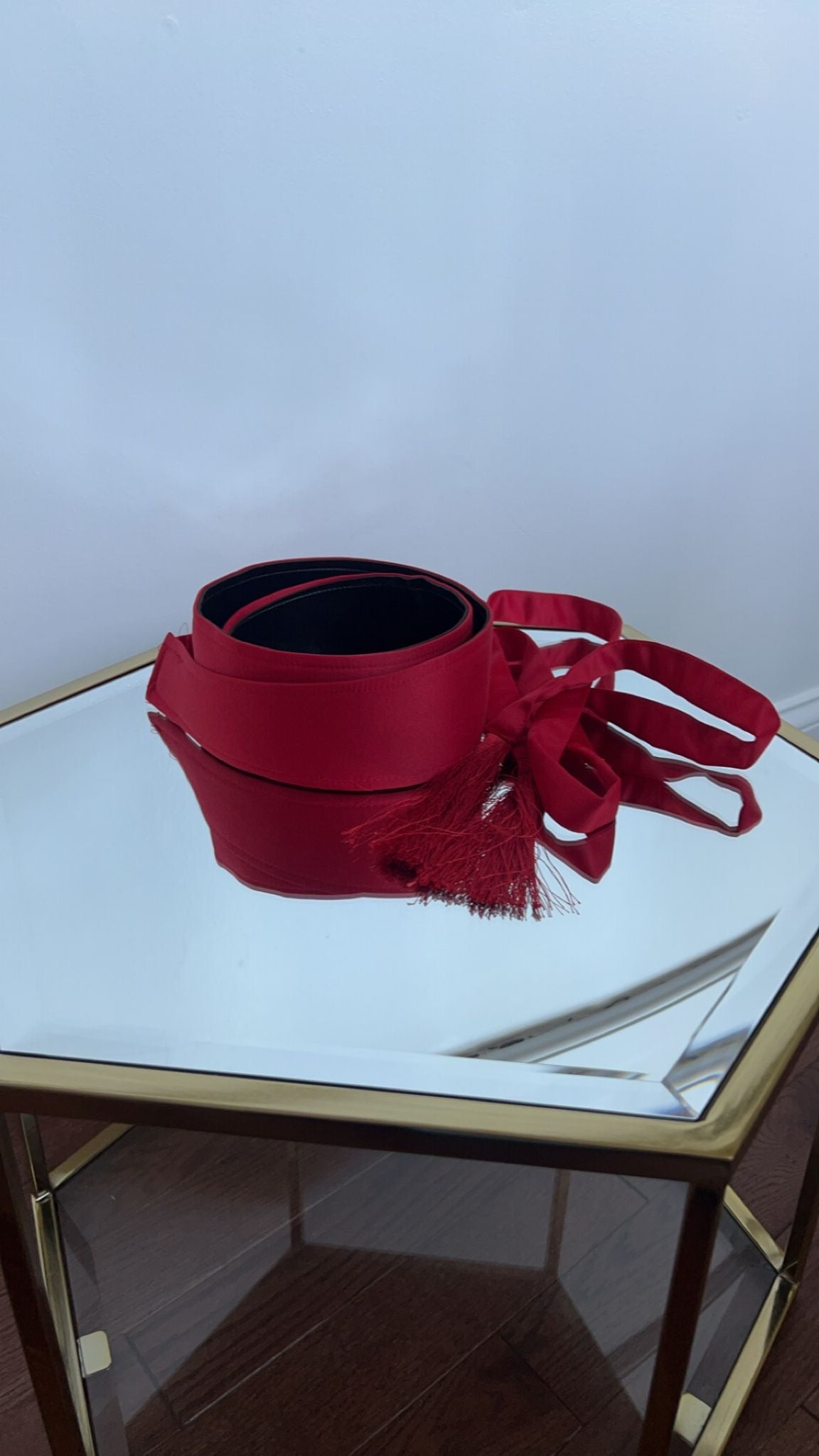 Red Cashmere Belt