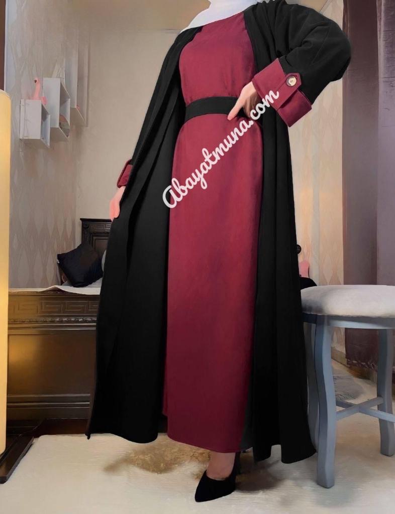 Beautiful Abaya Two Piece Material Velvet Very Elegant 9198807