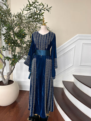 Blue Velvet Stone Thobe