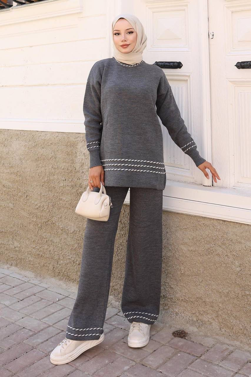 Elegant Two Piece Crewneck Set #6151