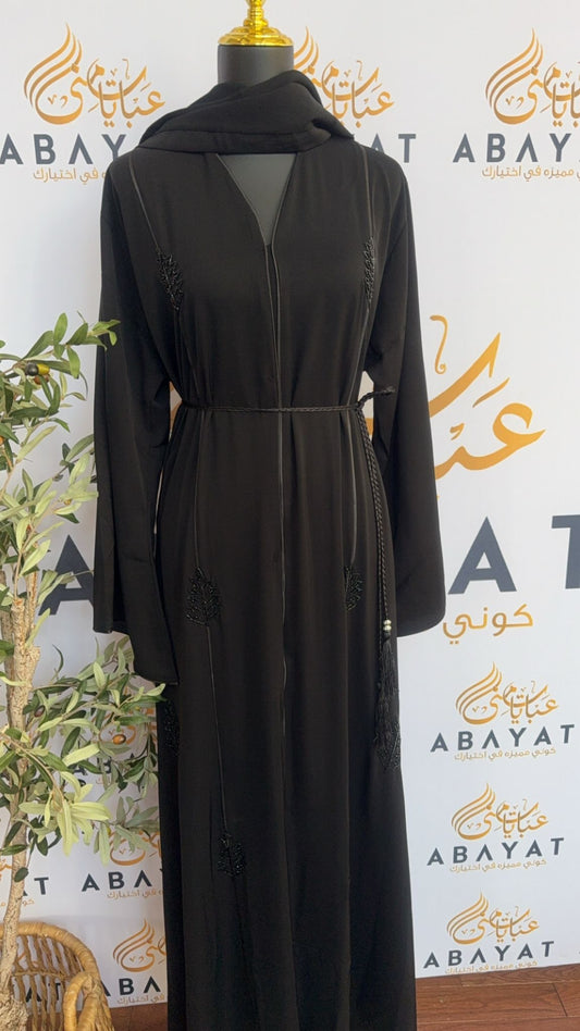 Black Nada Fabric Abaya