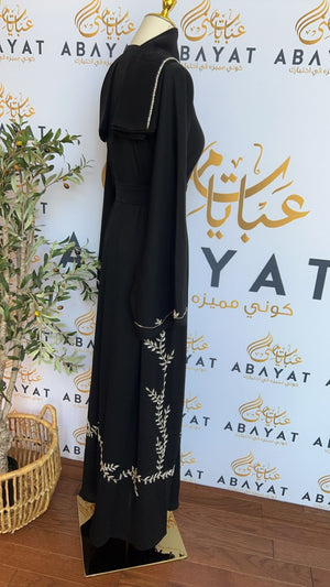 Floral Black Abaya