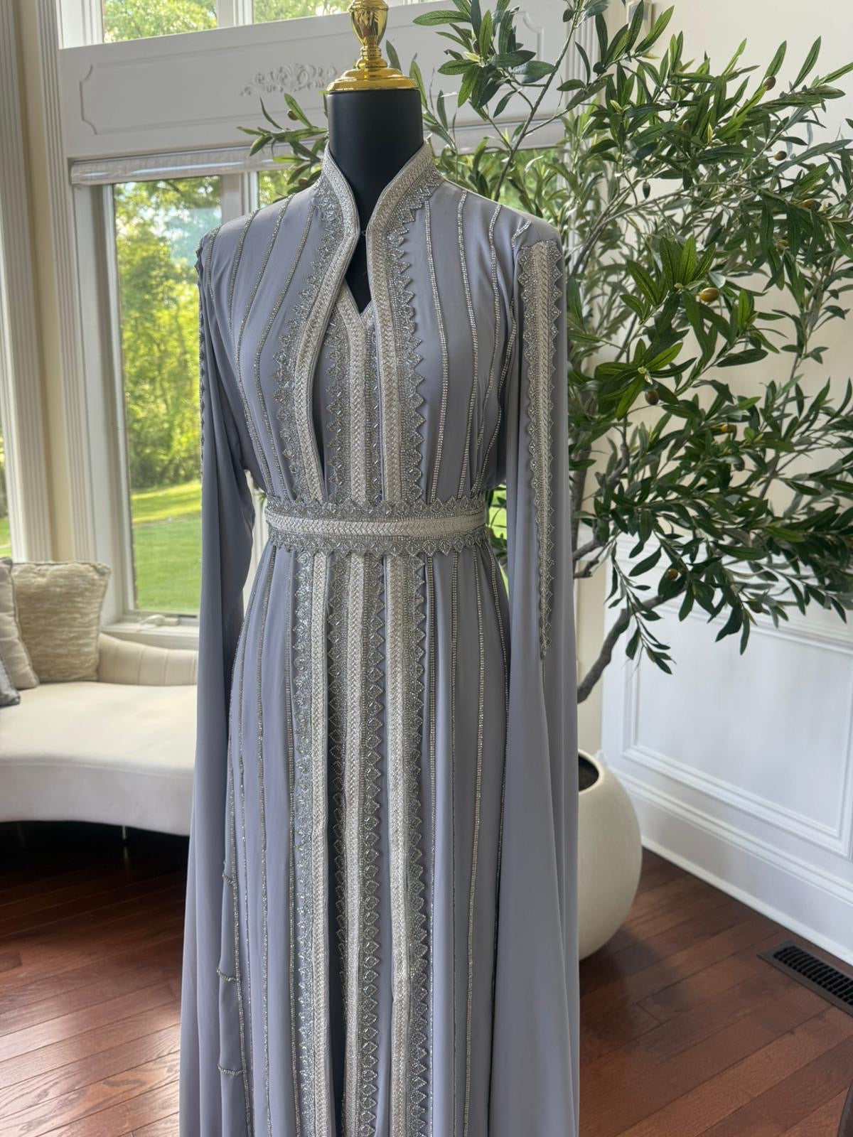 Elegant Baby Blue Kuftan
