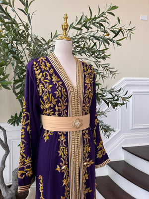 Purple Elegance Golden Kuftan